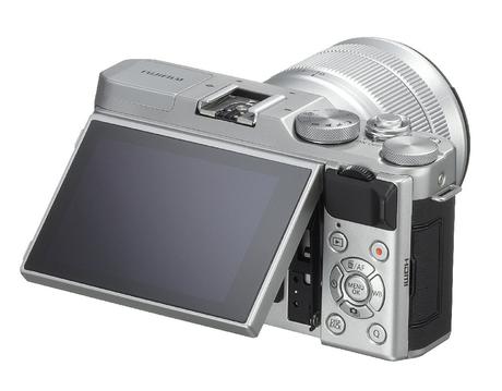 Fuji X A3 Silver 16 50mm Backleft Tilt45