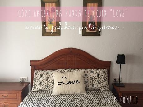 Cómo hacer una funda para cojín con palabras. Cómo hacer una funda para cojín con palabras.