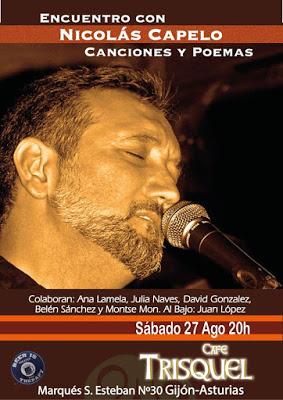 Encuentro con Nicolás Capelo: Sábado 27, 20h, Café Trisquel: Encuentro con Nicolás Capelo: Sábado 27, 20h, Café Trisquel: