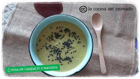 Crema de calabacín y manzana