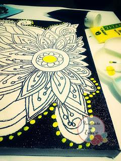 Flor en acrílico con Sharpie Flor en acrílico con Sharpie