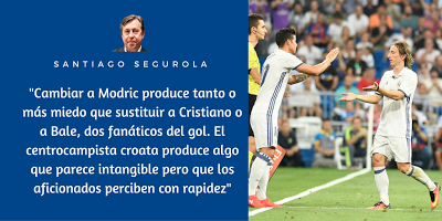 Esto dice, hoy, Santiago Segurola de Modric y esto decía en el 2012