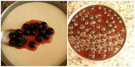 Tarta fría de requesón con arándanos Tarta fría de requesón con arándanos