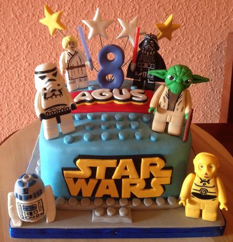 Tarta star wars con personajes lego