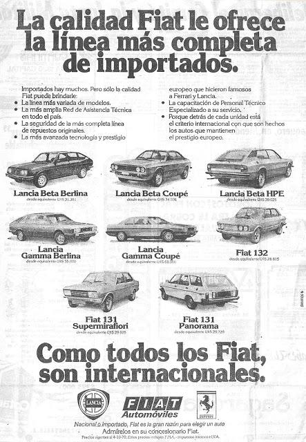 Los importados de Fiat Automóviles Los importados de Fiat Automóviles