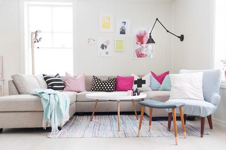 Amarillos, fucsias y azules en una casa nórdica a lo que no le falta inspiración! Amarillos, fucsias y azules en una casa nórdica a lo que no le falta inspiración!