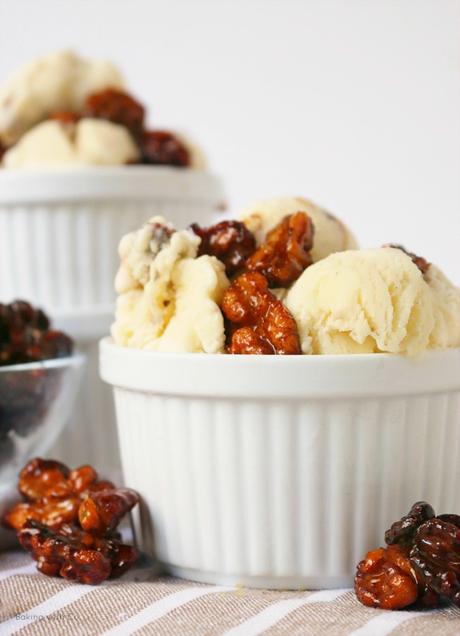receta helado de vainilla y nueces