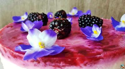 Tarta marmolada de queso y moras Tarta marmolada de queso y moras