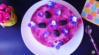 Tarta marmolada de queso y moras Tarta marmolada de queso y moras