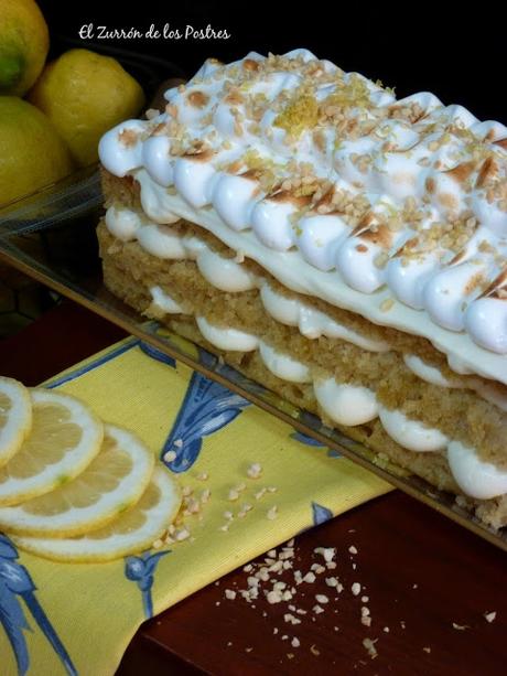 Pastel de Limón, Almendra y Merengue