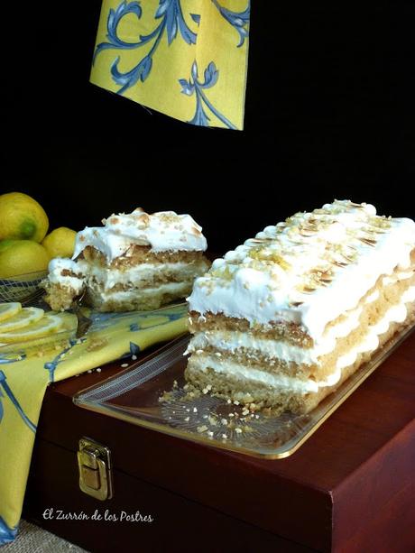 Pastel de Limón, Almendra y Merengue