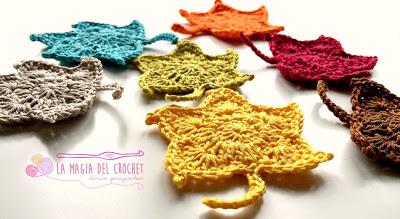 Cómo hacer hojas de Otoño al crochet...