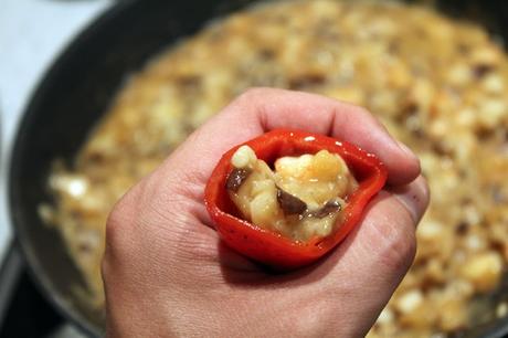 Pimientos del Piquillo rellenos de gambas