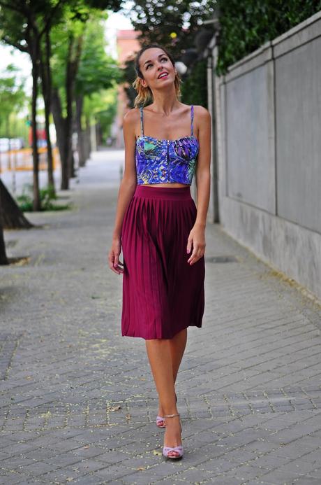 FALDA MIDI + CROP TOP