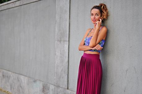 FALDA MIDI + CROP TOP