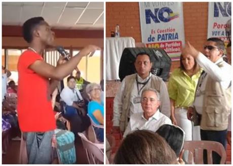 “Negro asqueroso guerrillero triple hp… sepa que el pueblo está con Uribe”