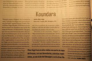 Reseña de Koundara en El Cultural