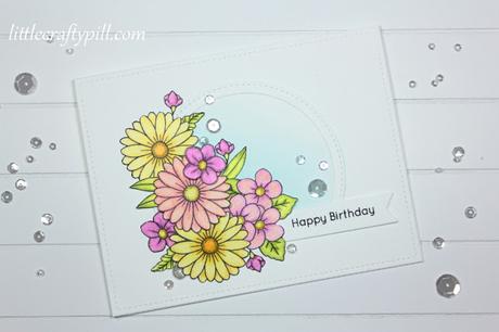 Coloring flowers with pencils (A Birthday Card)