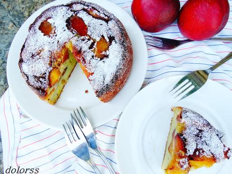 Tarta o flognarde de nectarina (sin lactosa) Tarta o flognarde de nectarina (sin lactosa)