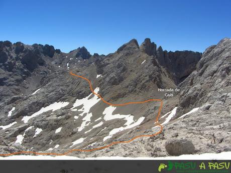 Bajando a la Horcada de Caín y rodeando Pico Arenizas