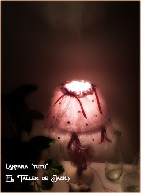 Pantalla de lámpara de tul-El Taller de Jazmin