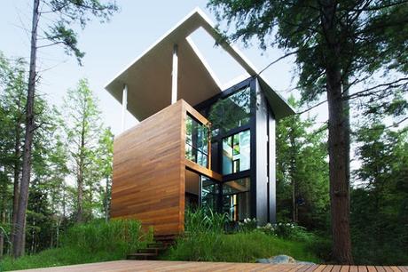 Casa Moderna en el Bosque de Quebec