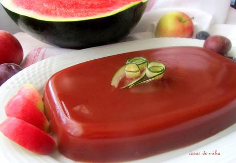 Dulce o membrillo de manzana y corteza de sandia