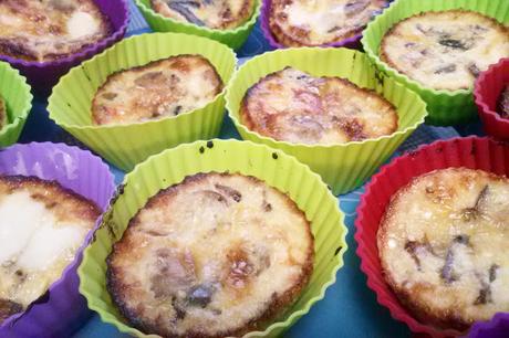 PASTELES SALADOS CON CHAMPIÑONES, JAMÓN Y VERDURAS