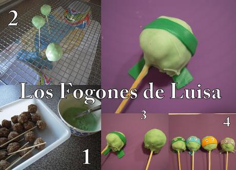 CAKE POPS Y GALLETAS TORTUGAS NINJAS PARA DAVID