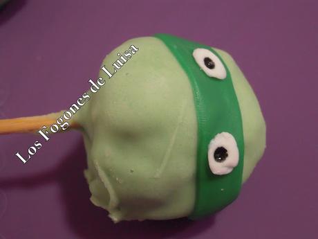 CAKE POPS Y GALLETAS TORTUGAS NINJAS PARA DAVID