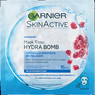 Garnier presenta sus Máscaras de Tejido Hydra Bomb