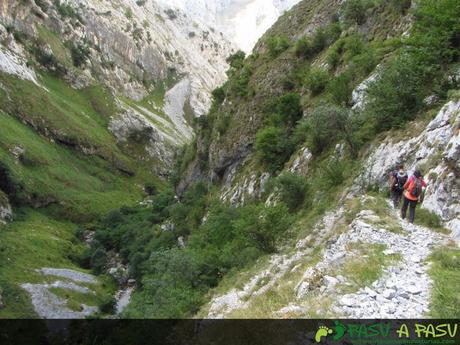 Sendero junto al río en la Canal del Texu