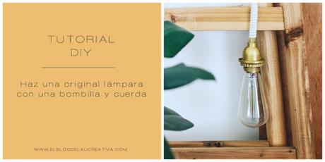 DIY | Haz una original lámpara con una bombilla y cuerda DIY | Haz una original lámpara con una bombilla y cuerda
