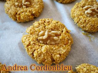 GALLETAS DE CALABAZA, AVENA, CANELA Y NUECES. SNACK FITNESS, SANO Y RICO.