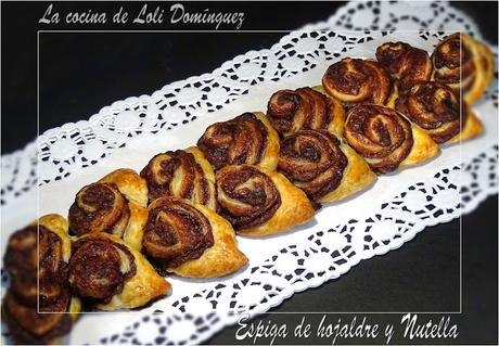 Espiga de hojaldre y Nutella