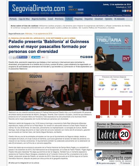 Paladio presenta 'Babilonia' al Guinness como el mayor pasacalles formado por personas con diversidad, por manu medina