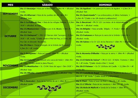 Senderismo en la Vall d’Albaida 2016, 9a Edición programa_sv16_ca