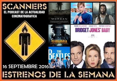 Estrenos de la Semana 16 de Septiembre de 2016 por el Podcast Scanners