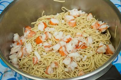 Fideos vietnamitas con gambones Fideos vietnamitas con gambones