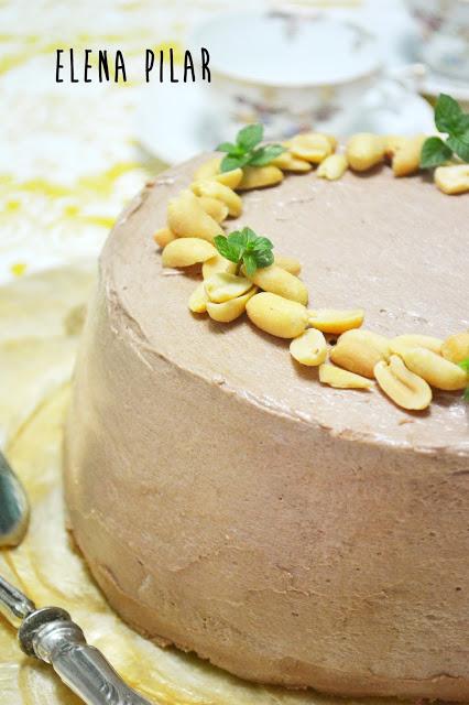 Tarta de plátano y mantequilla de cacahuete