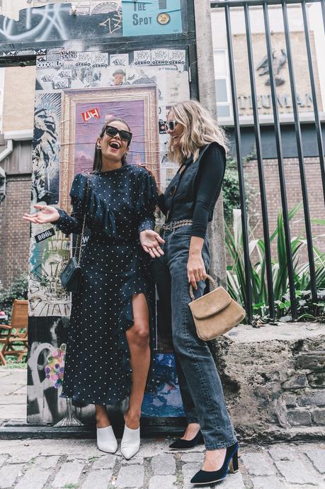 TOPSHOP UNIQUE lfw-london_fashion_week_ss17-street_style-outfits-collage_vintage-vintage-topshop_unique-polka_dot_dress-white_mules-topshop_boutique-adenorah-53