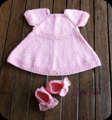 vestidos de bebe tejido con agujas con patrones