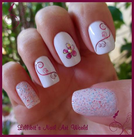 Mi manicura de aniversario con water decals de Born Pretty Store (y mi cuqui regalo) :-)