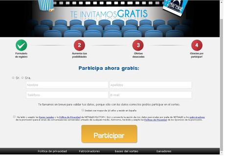 Sorteo: Gana dos entradas de cine