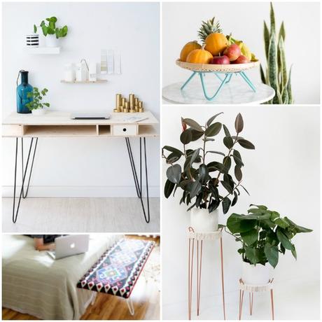 4 diy mobiliario Mid Century con patas de horquilla 4 diy mobiliario Mid Century con patas de horquilla