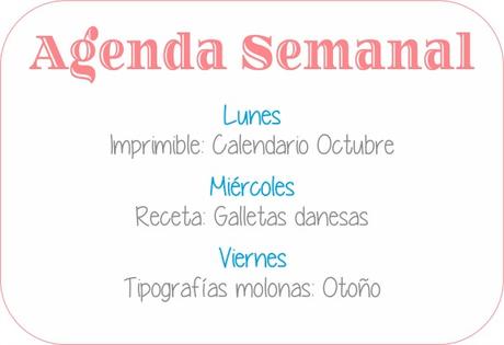 Agenda Semanal 26/09 - 2/10