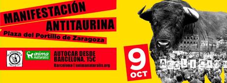 Manifestación antitaurina en Zaragoza, 9 de Octubre manifestación zaragoza