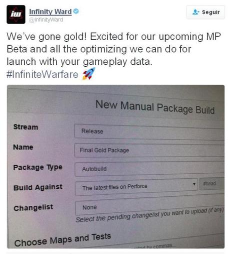 Call of Duty: Infinite Warfare es Gold cod-iw
