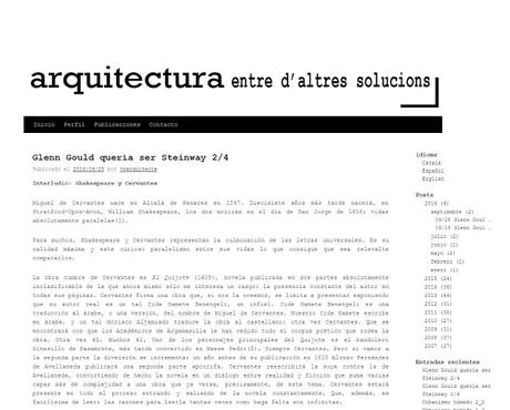 entrevista Jaume Prat Ortells del blog Arquitectura, entre otras soluciones.