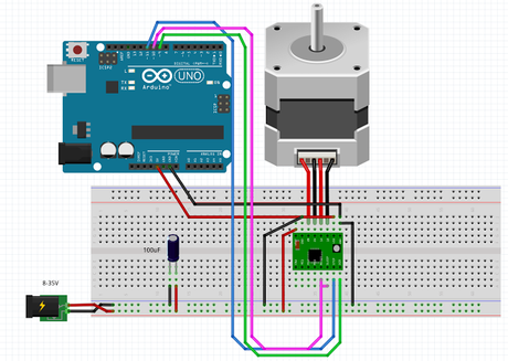 Arduino Tutorial 23: Control de un motor paso a paso por medio de un pololu A4988